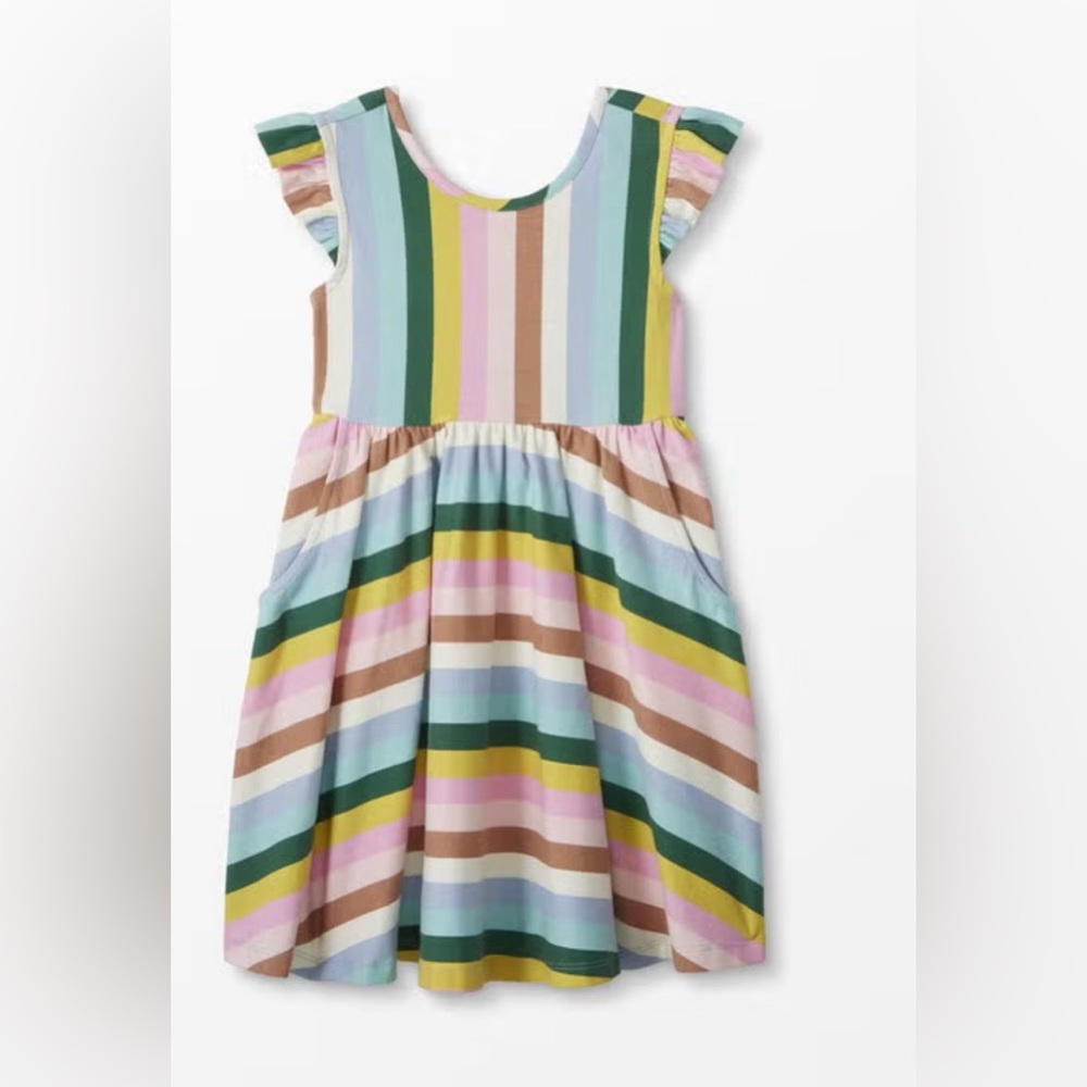 Hanna Andersson Colorful Striped Soft Skater Dress